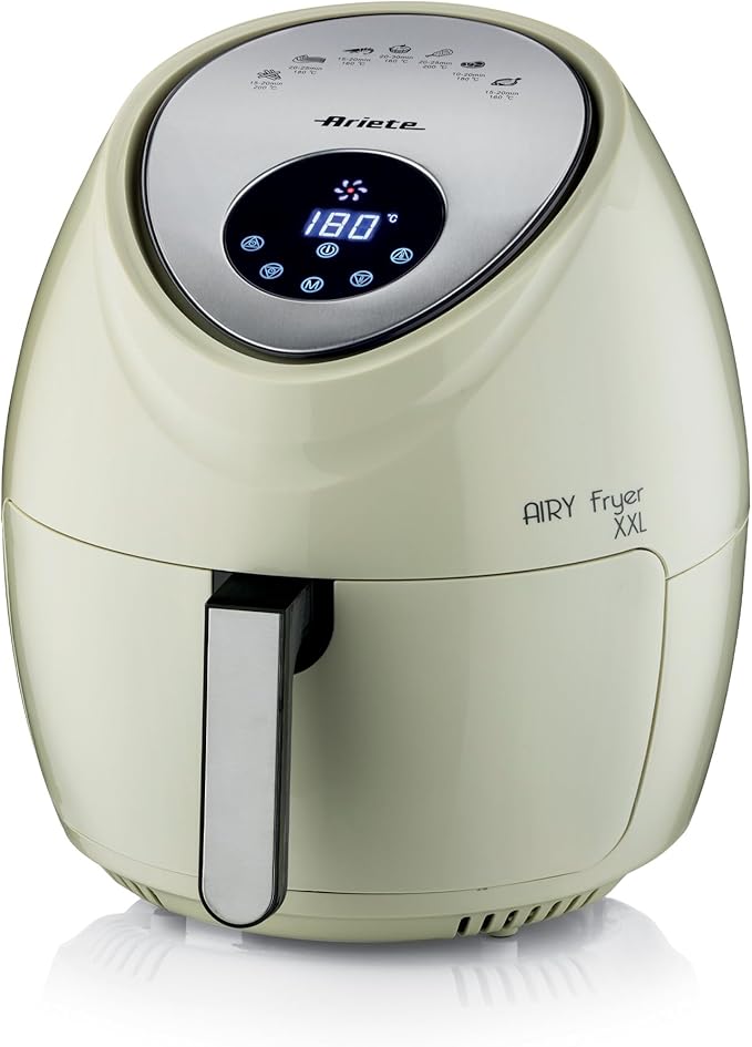 Ariete 4618/02- Freidora saludable XXL sin aceite (pantalla lcd, temporizador ajustable 60 min, 7 programas, temperatura ajustable 80-200Âșc), color beige