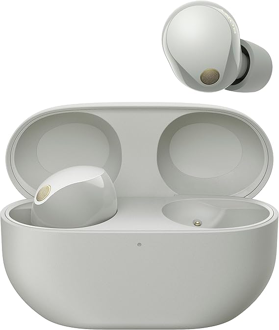Sony Auriculares inalámbricos con Noise Cancelling WF-1000XM5, Bluetooth, Auriculares in-Ear, micrófono, hasta 24 Horas de batería, Carga rápida, IPX4, Alexa y Google Assitant, iOS y Android - Plata