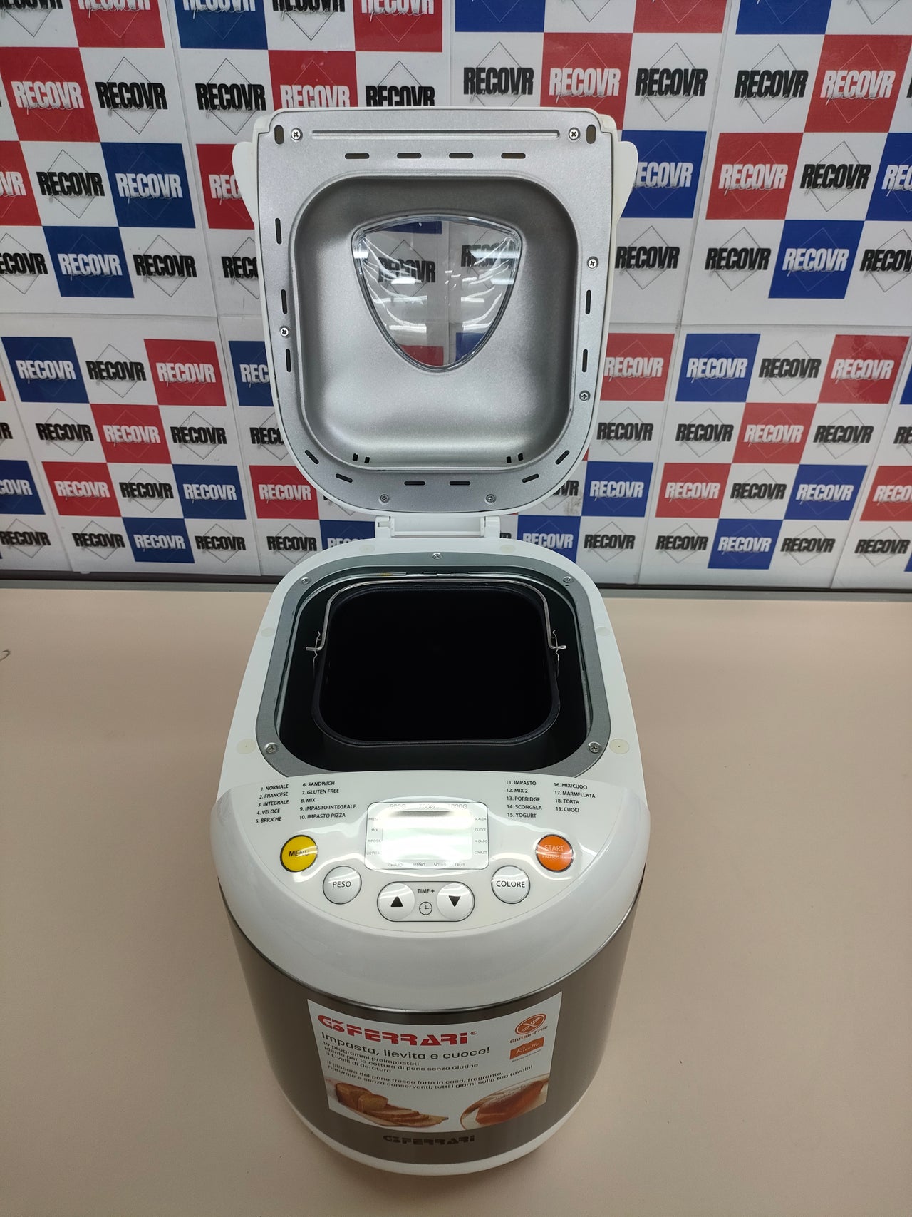 Panificadora 1 KG, 550 W, Acero Inoxidable, Blanco G3 Ferrari G1007800 G10078