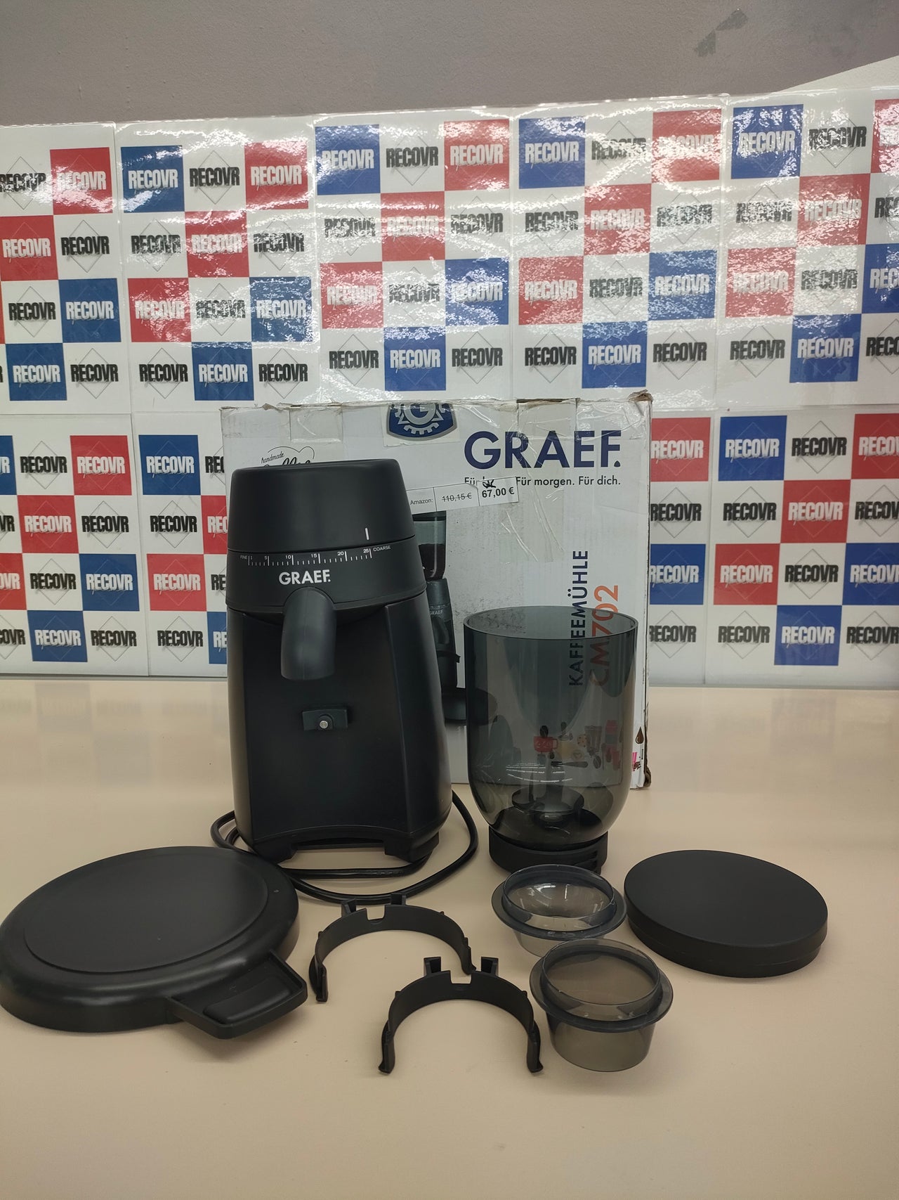 Graef CM702EU - Molinillo de café (128 W), color negro mate