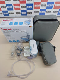 Thumbnail for Nebulizador, silencioso y portátil con batería, inhalador con tecnología de aire comprimido del compresor para uso en resfriados, asma y otras enfermedades respiratorias Beurer IH 60