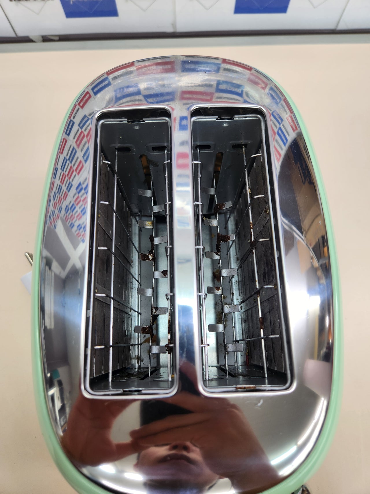 Tostadora Vintage, 810 W, 6 tons Ariete 155 - Metal, Verde