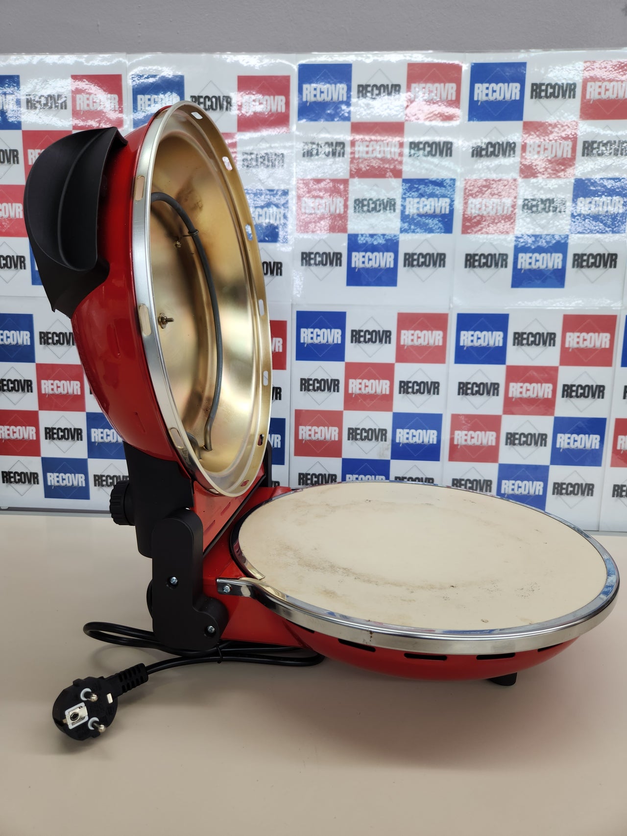 Mini horno pizza 4 minutos,1200 W, 5 niveles temperatura, diámetro 33 cm, regulador tiempo 30 minutos y temperatura, indicador luminosos encendido/apagado, Ariete 909