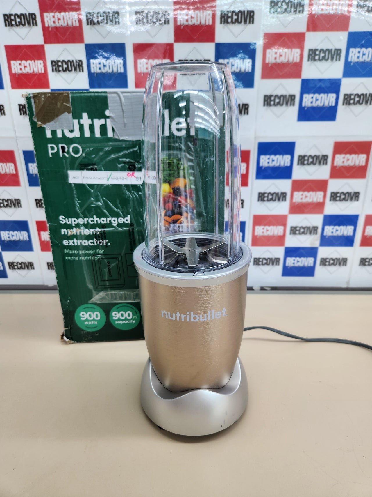 Batidora 900W multifunción con 7 accesorios Nutribullet