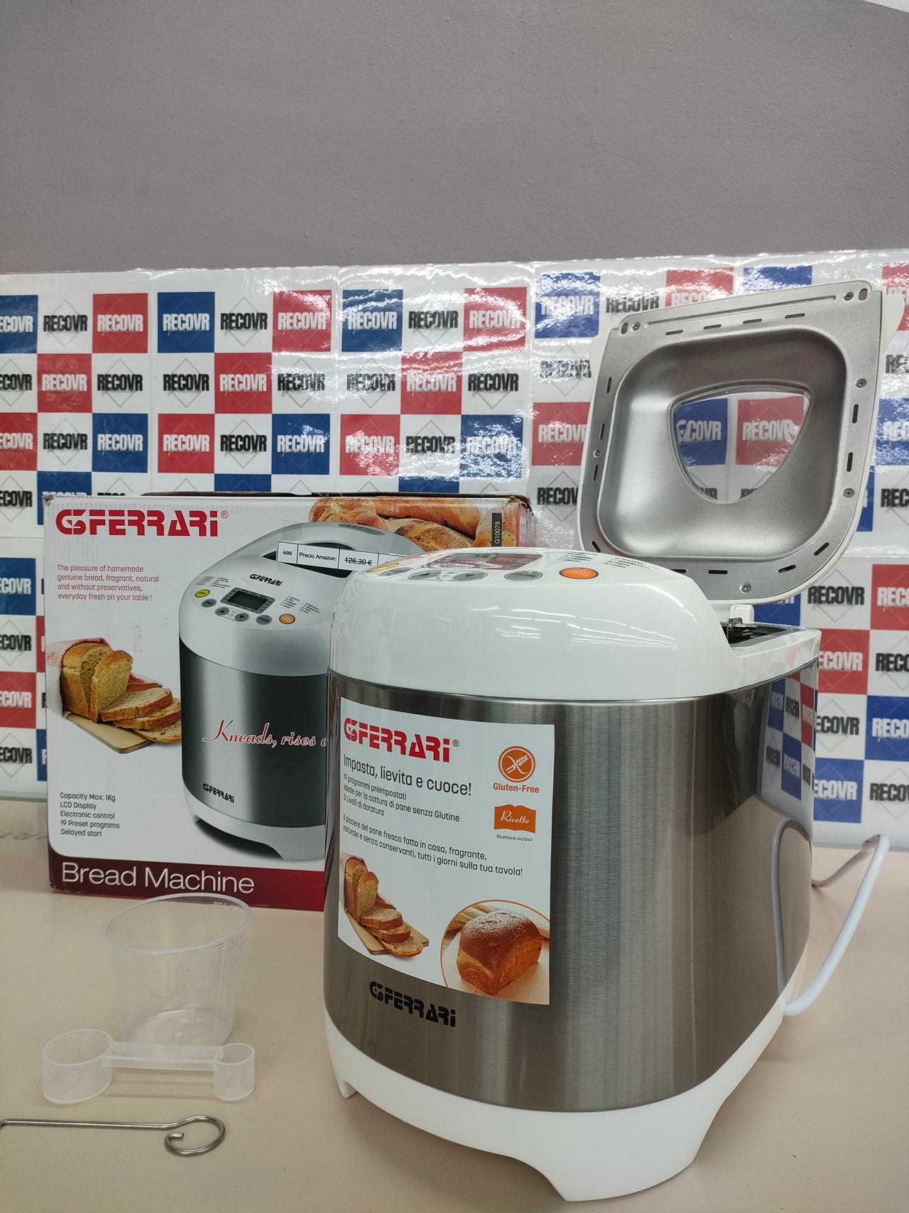 Panificadora 1 KG, 550 W, Acero Inoxidable, Blanco G3 Ferrari G1007800 G10078