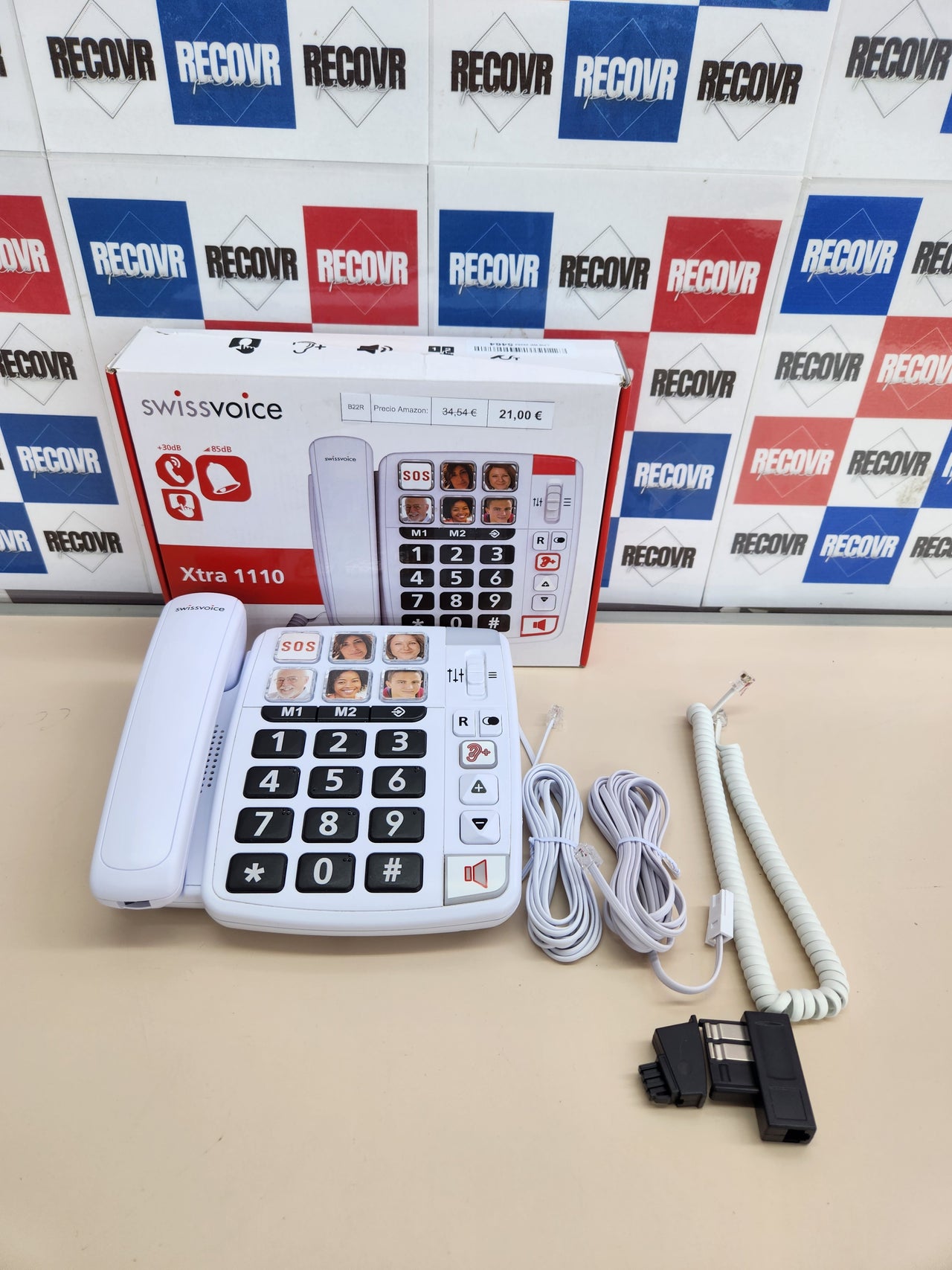 Teléfono Cable, Teclas Grandes, 6 Teclas de Memoria con Foto