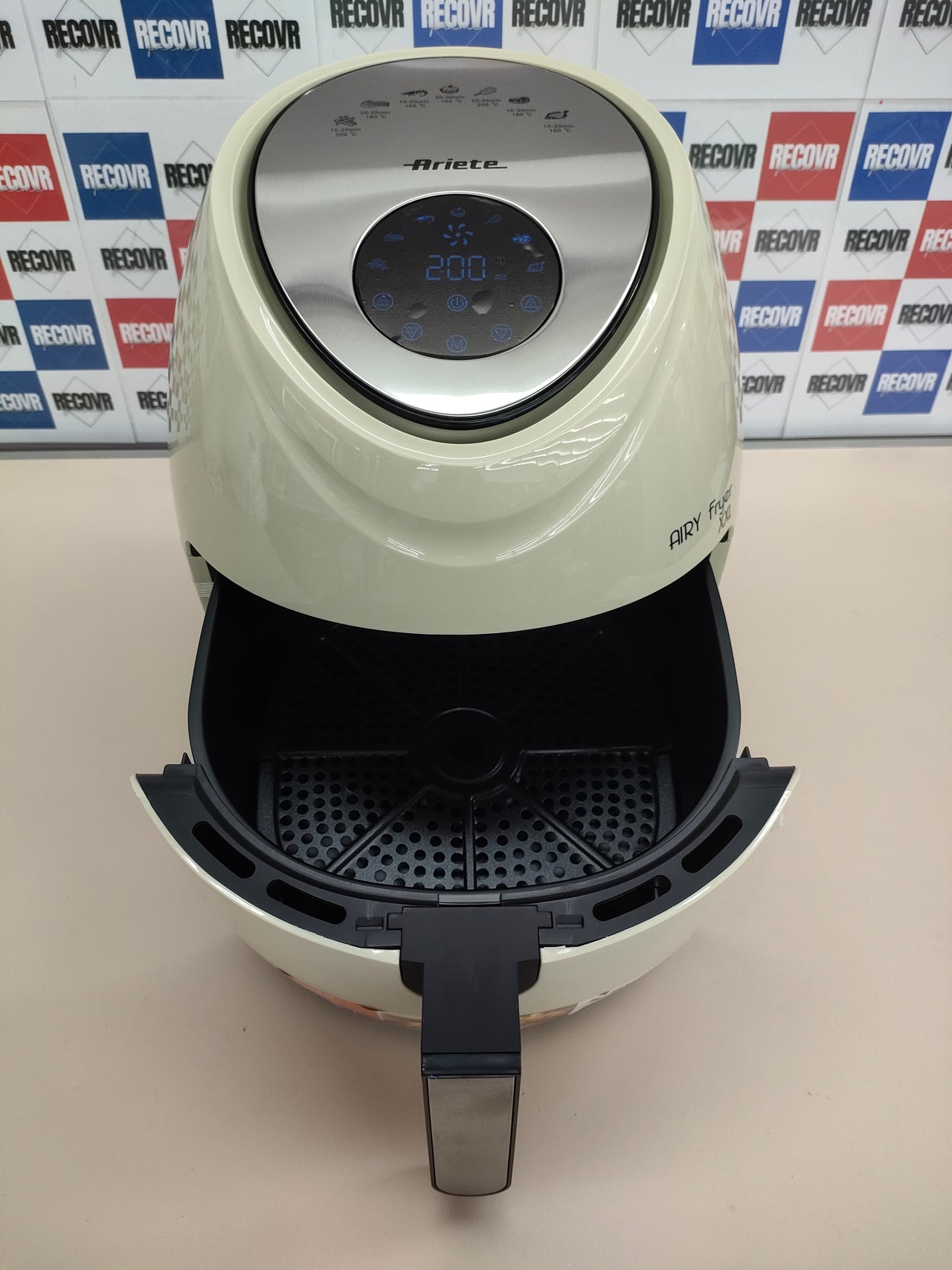 Ariete 4618/02- Freidora saludable XXL sin aceite (pantalla lcd, temporizador ajustable 60 min, 7 programas, temperatura ajustable 80-200Âșc), color beige