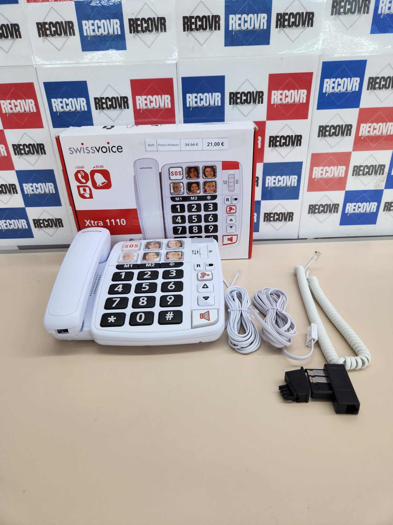 Teléfono Cable, Teclas Grandes, 6 Teclas de Memoria con Foto