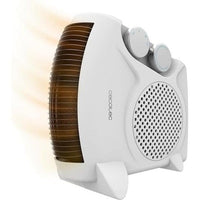 Cecotec Calefactor Eléctrico Bajo Consumo ReadyWarm 2000 Max Dual White. Termoventilador de 2000 W, Oscilación de 65º, 3 Modos, Termostato Regulable, Área de Cobertura 20 m2, Blanco