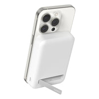 Belkin BoostCharge Pro batería externa inalámbrica de 10 000 mAh con Qi2, cargador portátil compatible con MagSafe + soporte caballete, iPhone 15, 15 Plus, 15 Pro, 15 Pro Max, iPhone 14 y otros,blanco