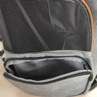 Lekesky: mochila transportín expandible para gatos y perros, gris (XL)