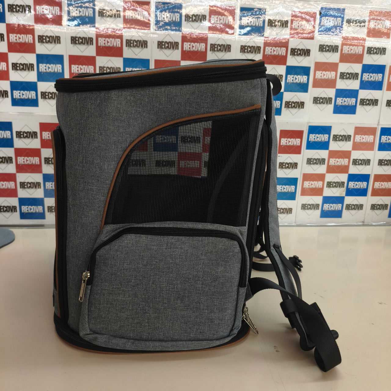 Lekesky: mochila transportín expandible para gatos y perros, gris (XL)