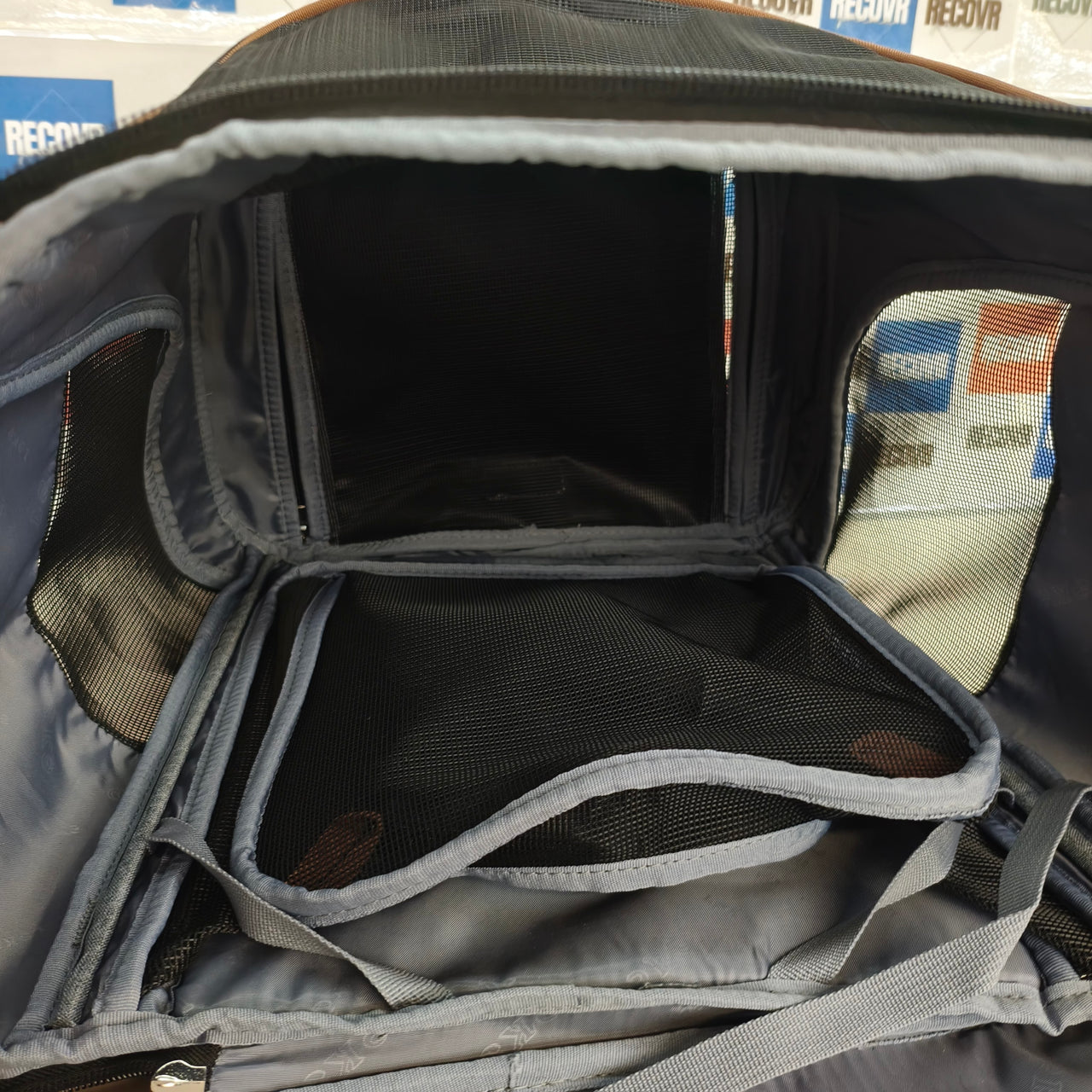 Lekesky: mochila transportín expandible para gatos y perros, gris (XL)