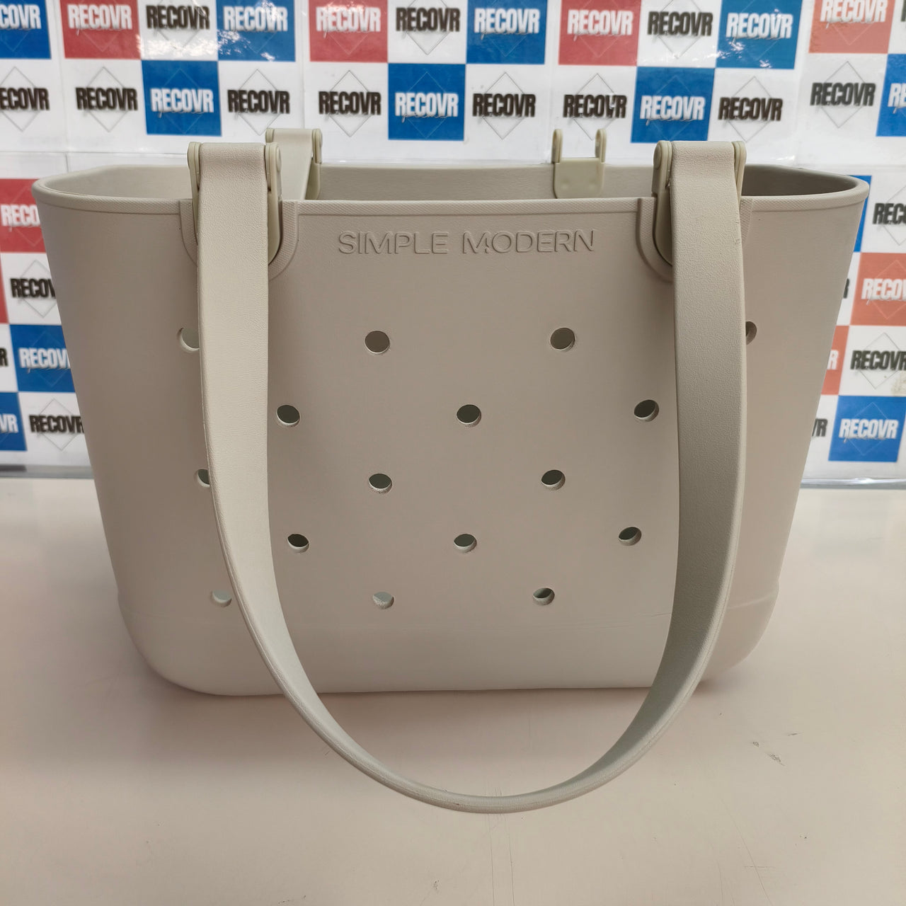 Simple Modern: bolso de playa impermeable de goma, Almond Birch