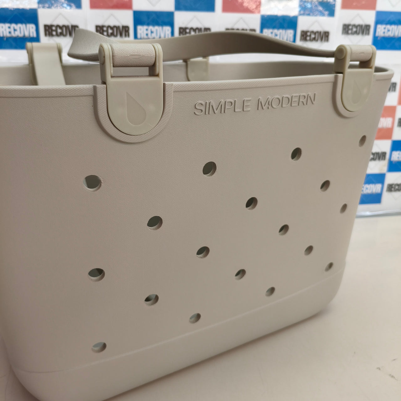 Simple Modern: bolso de playa impermeable de goma, Almond Birch