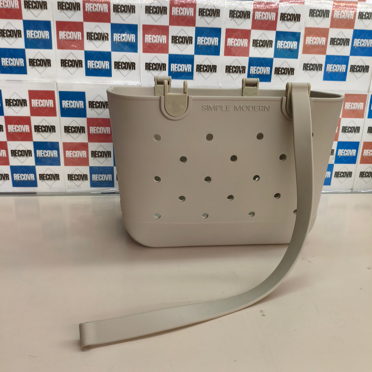 Simple Modern: bolso de playa impermeable de goma, Almond Birch