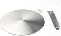 RUNZI - Adaptador de inducción, disco convertidor para placa de inducción, placa de difusión de calor, con mango y base separables, 20 cm