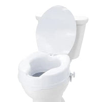VEVOR Elevador de Inodoro Universal de 100 mm de Alto, Carga de Asiento de Inodoro Elevado 136 kg, Hecho de PP Resistente, Bloqueo de Varilla con Tornillo, para Ancianos, discapacitados, Pacientes