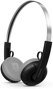 Philips Century 2000 Series - Auriculares inalámbricos supraaurales TAH2000BK/00 The Ringo, Auriculares Retro Bluetooth 5.4 con Tiempo de reproducción de 26 Horas, multipunto, micrófono, Controles