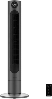 Cecotec Ventilador de Torre Digital con Temporizador y Mando a Distancia EnergySilence 890 Skyline. 50 W, 30'' (76cm) de Altura, Oscilación, Motor de Cobre, 3 Velocidades, 3 Modos, Negro