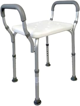 Mobiclinic, Silla Ducha Mayores, Taburete baño Adultos, Acueducto, Marca española, Ortopédica, Aluminio, PVC, Altura Regulable, Ergonómico, Reposabrazos, Conteras Antideslizantes, Banqueta