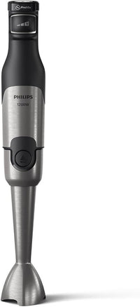 Batidora de mano Philips Serie 5000 - 1 200 W de potencia. Tecnología ProMix. Indicador LED de velocidad. Control sin esfuerzo. Diseño compacto. Fácil de limpiar. Negro (HR2681/00)