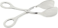 Pinza de Cocina Sin Ranuras - Para Servir Alimentos y Pastelería de Lujo - 18 cms - Fabricada en Acero Inoxidable - Palas de 6 x 4,5 cm - Hostelnovo