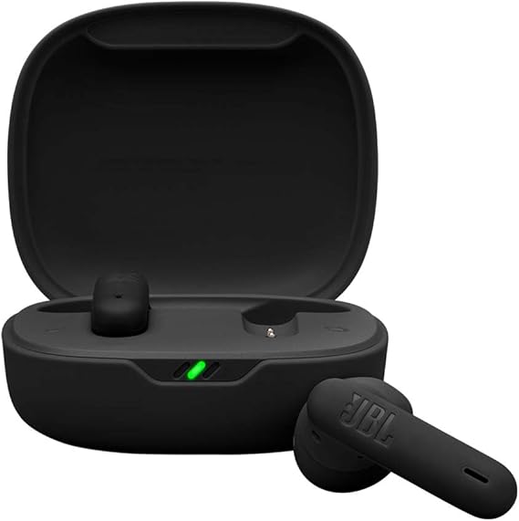JBL Wave Flex 2, Auriculares inalámbricos True Wireless, Bluetooth, autonomía de hasta 40 hrs, Sonido JBL Pure Bass, Smart Ambient, Resistentes al Agua y al Polvo, conexión multipunto, Negro