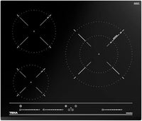 TEKA Placa Inducción 60 cm, 3 Zonas de Cocción, Touch Control Multislider, Función Power Plus y Stop & Go, Modo Silencio, Seguridad Auto Lock, Modelo IZC 63015 MSS