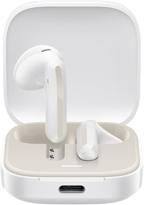 XIAOMI Redmi Buds 6 Active - Auriculares inalámbricos, cancelación de Ruido, Ligeros, hasta 36 Horas de autonomía, Bluetooth 5.3, Blanco (Versión ES)