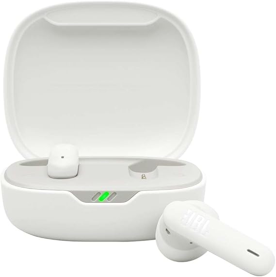 JBL Wave Flex 2, Auriculares inalámbricos True Wireless, Bluetooth, autonomía de hasta 40 hrs, Sonido Pure Bass, Smart Ambient, Resistentes al Agua y al Polvo, conexión multipunto, Blanco
