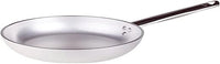 Pentole Agnelli Línea 5 mm Sartén Radiante con un Mango Inoxidable, Aluminio Acero aleado, Plateado, 24 cm