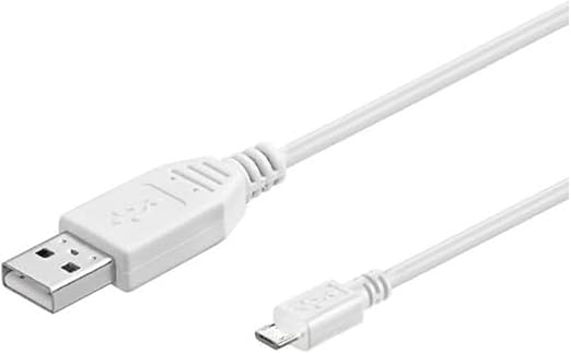 PremiumCord USB - Micro USB Verbindungskabel 3m, USB A Stecker auf Micro B Stecker, USB 2.0 High Speed Datenkabel, 5Pins, 2x geschirmt, AWG28, Farbe Weiß, Länge 3m