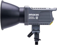 Aputure Amaran 200d COB llevó la luz de video CRI/TLCI 95+ luz diurna 200W, admite el control de la aplicación Sidus Link, fuente de alimentación AC/DC, 8 efectos de iluminación incorporados