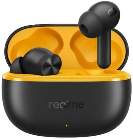realme Buds T200 Lite, emparejamiento con Dos Dispositivos, Resistencia al Agua IPX4, conectividad Bluetooth 5.4, batería de Larga duración, latencia ultrabaja, Negro