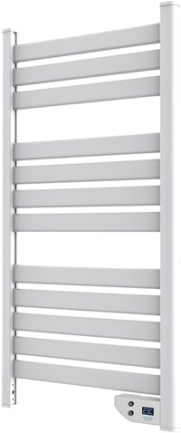Cecotec Radiador Toallero Eléctrico Bajo Consumo Ready Warm 9000 Twin Towel White. Seca Toallas de 500 W, IP24 2 Modos, Temporizador, Pantalla LED, Diseño Moderno, Kit de instalación