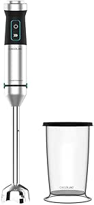 Thumbnail for Cecotec Batidora de mano Power TitanBlack 1500 XL. Tecnología CrossBlades con cuchillas de 4 hojas, Pie XL, Antisalpicaduras, Selector de velocidad con función Turbo, Vaso de 800 ml con tapa