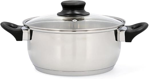 Quid Habitat Cacerola Acero Inoxidable Apto Vitrocerámica Apto Inducción 100% Higiénico