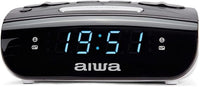 Aiwa CR-15: Radio Reloj Despertador, Pequeño, con función Snooze & Sleep, Despertador por Radio o Alarma