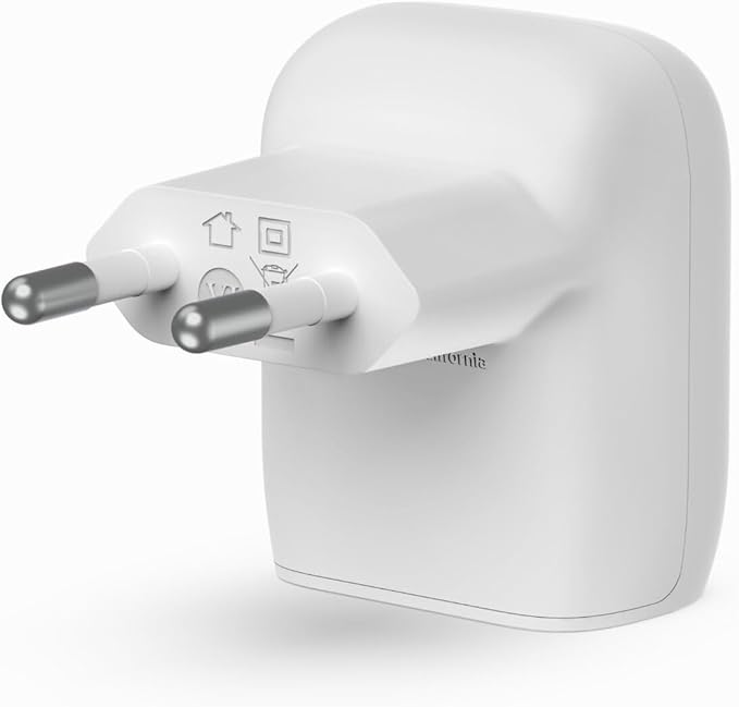 Belkin BoostCharge Cargador USB C 20W, Enchufe USB PPS con Carga Rápida