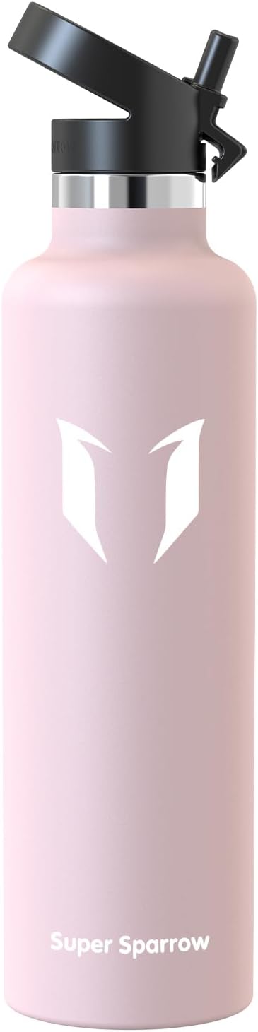Super Sparrow Botella Agua Acero Inoxidable - Botella Termica - 350ml, 500ml, 750ml 1L - Termo Sin BPA, Botella Agua Niños, para Deporte, Viaje, Escuela, Exterior, Oficina, Hogar