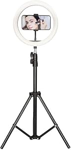 KSIX Aro de Luz Trípode 1,60M Regulable. Anillo de Luz Led para Móvil, 3 Temperaturas de Luz y 10 Intensidades de Brillo. Ring Light para TIK Tok, Fotografía, Selfie.