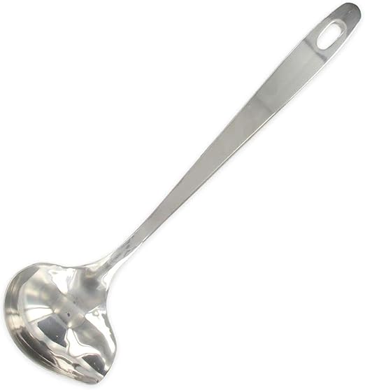 Fackelmann 40694 Cuillère à Sauce INOX, ustensile de Cuisine, louche à Sauce, louche à crêpes, Acier Inoxydable, Argent, 28,5 x 7,5 cm