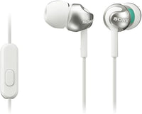 Sony MDR-EX110AP Cuffie In-Ear con Microfono, Auricolari in Silicone, Bianco