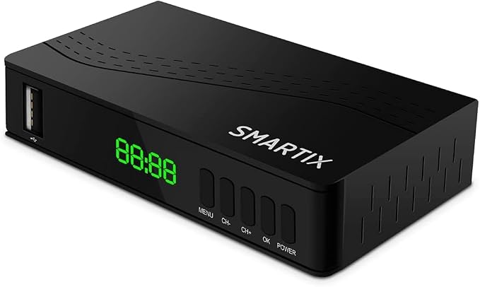 Atlantis Smartix DH18 Digital Terrestre DVBT/DVBT2/HEVC mpeg2/mpeg4 H264/H265 Grabación programada, Color Negro