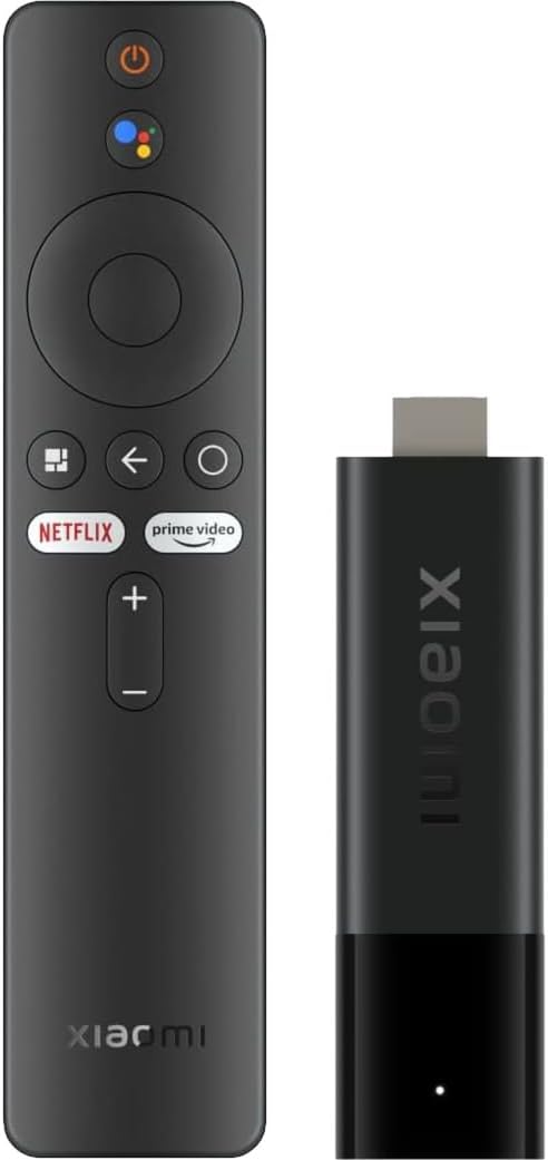 Xiaomi Smart TV Stick 4K - Dispositivo de Streaming con resolución 4K (3840 x 2160), tecnología Android TV 11, Dolby Atmos, Dolby Vision, Bluetooth 5.0, Mando a Distancia, Negro (Versión ES)