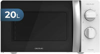 Cecotec Microondas ProClean 2010. 700 W de Potencia, 20L de Capacidad, Tecnología 3DWave, Modo Descongelación, 6 Niveles de Potencia, Temporizador 30 mins, Diseño Compacto