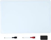 Amazon Basics Whiteboard, magnetisch, trocken abwischbar, für Kühlschrank, Blatt ca. 33 x 50 cm, 2 Marker und Tafelwischer, Weiß