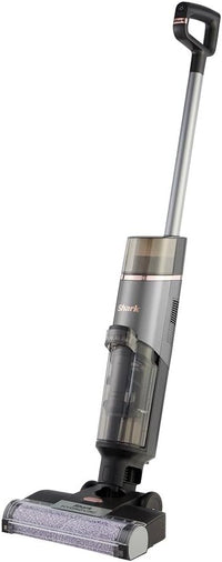 Shark HydroVac Aspiradora mopa sin cable, aspira y friega suelos, con cepillo multisuperficie giratorio antimicrobiano para eliminar olores, limpia en seco y húmedo, modo autolimpieza, gris WD210EU