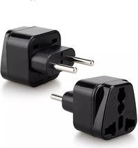 Thumbnail for CABLEPELADO Adaptateur de prise britannique, USA, Asie vers prise européenne | Adaptateur prise de voyage | Prise de type G vers 2 broches européenne Modèle C E F | Noir | 1 unité